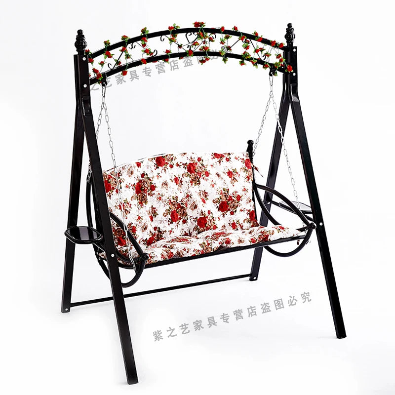 Wooden Swing Chair with Canopy