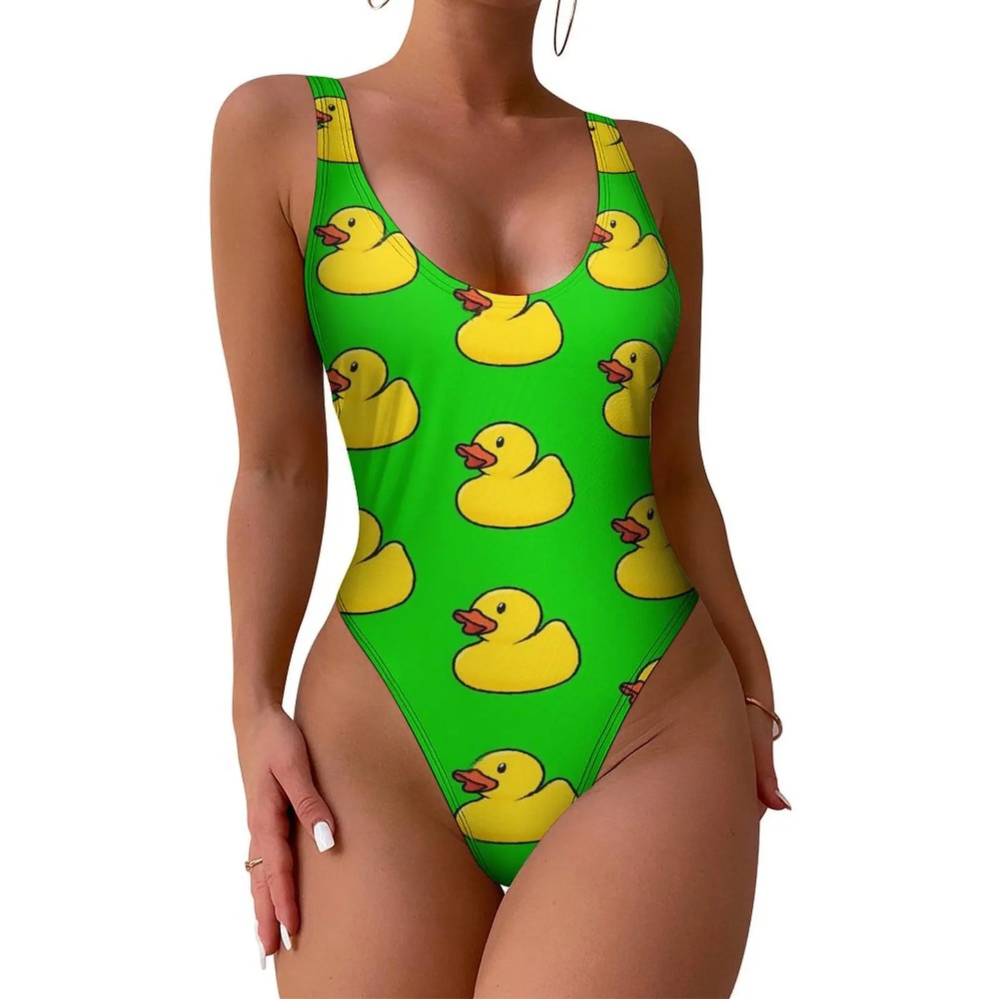 All Black one piece swimsuit for Women - high waist low back  - Beach Resort Wear Slimming, flattering, classy design