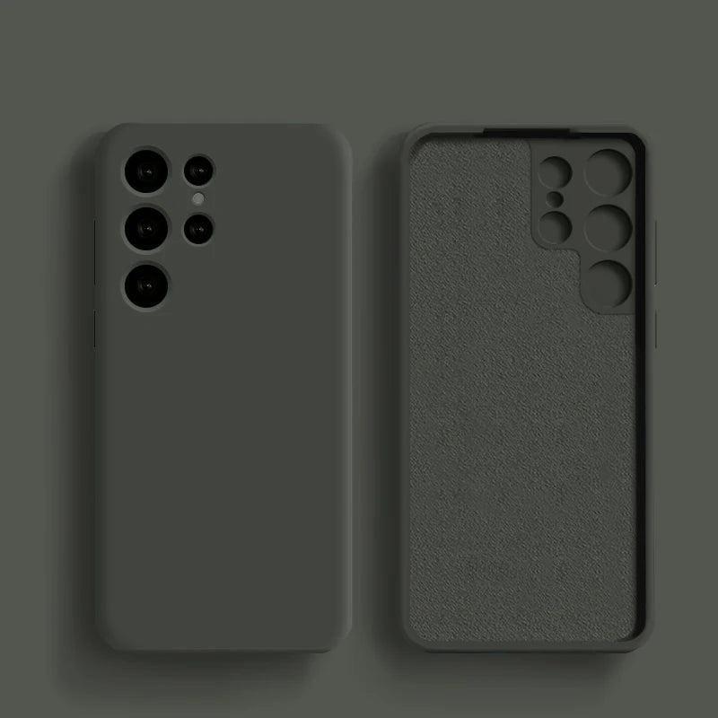 Original Liquid Silicone Case For Samsung Galaxy S24 S23 S22 S21 S25 Ultra A55 A54 A34 A14 A53 A52 Phone Accessories Soft Cover