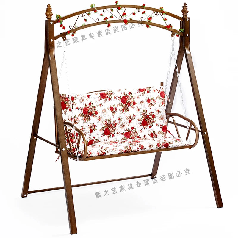 Wooden Swing Chair with Canopy