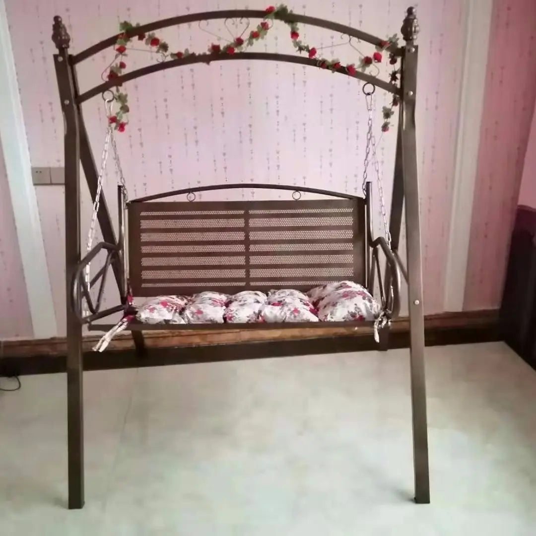 Wooden Swing Chair with Canopy