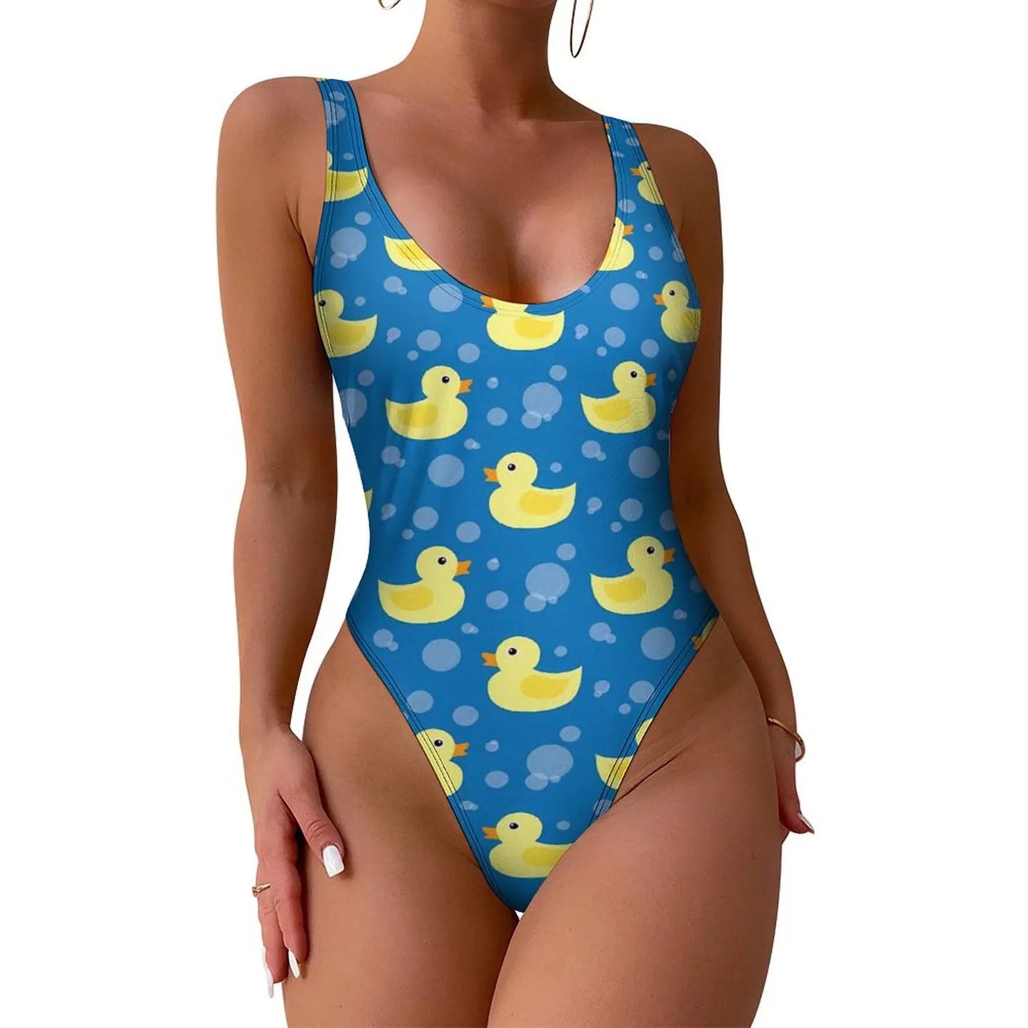 All Black one piece swimsuit for Women - high waist low back  - Beach Resort Wear Slimming, flattering, classy design