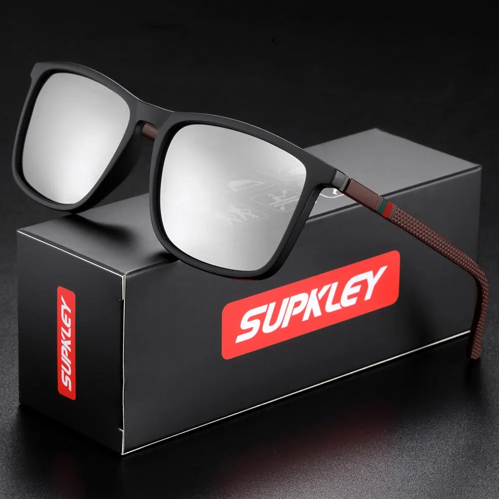 Men’s Polarized Sports Sunglasses, Lightweight Square UV400