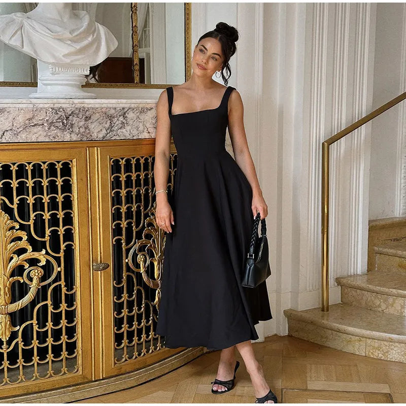 Polka Dot Summer Maxi Dress - Casual Retro Chic Style