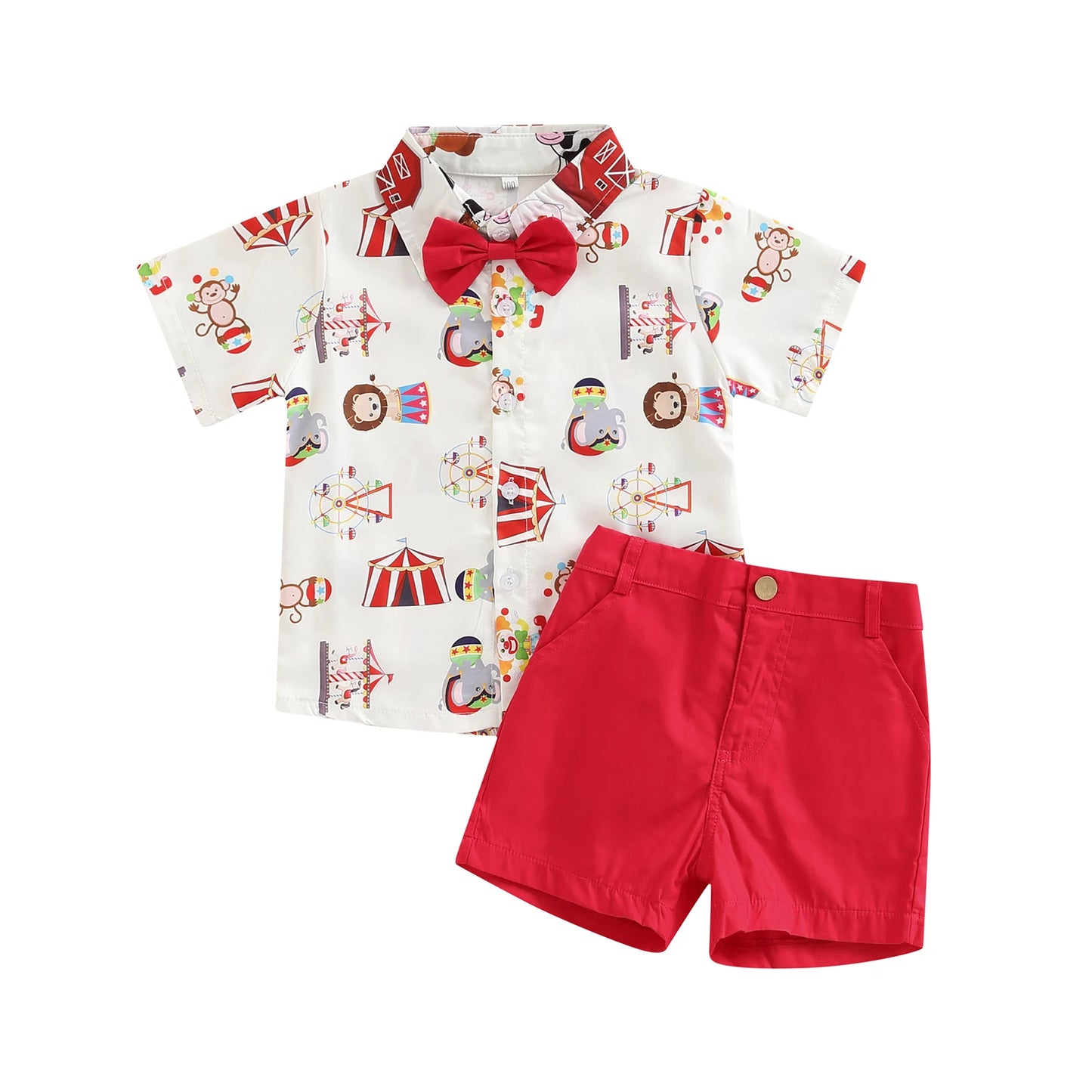 Gentleman Orange Shorts Easter Toddler Set