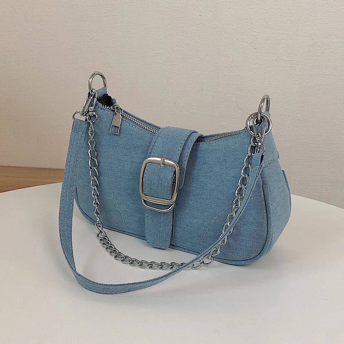 Small Design Jeans Bag Women's New Cross-Shoulder Bag Shoulder Canvas Bag