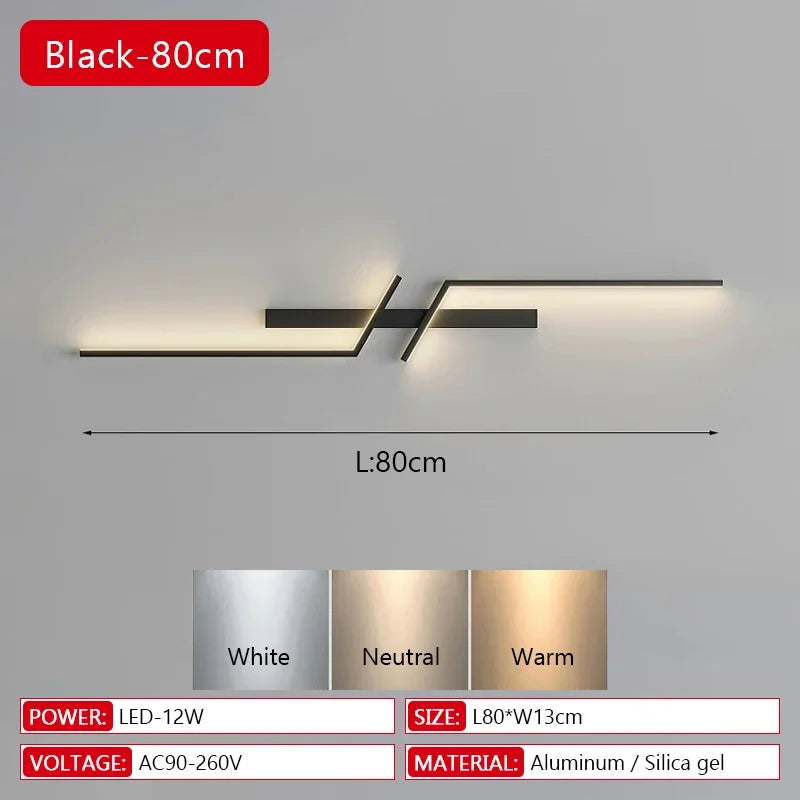 Sleek LED Wall Lamp for Bedroom and Living Room Decor