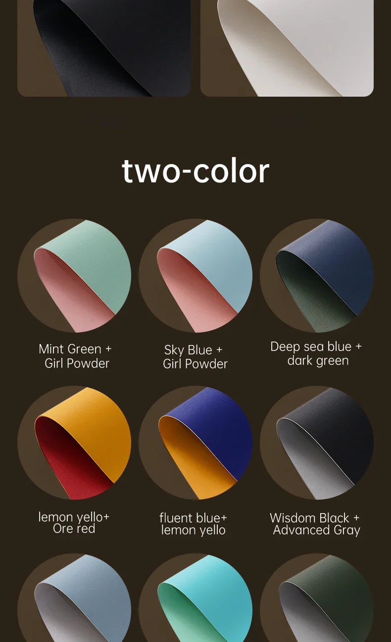 Home Office Large Mouse Pad Gamer Waterproof PU Leather Desk Mat - Computer Mousepad & Keyboard Pad for Gaming