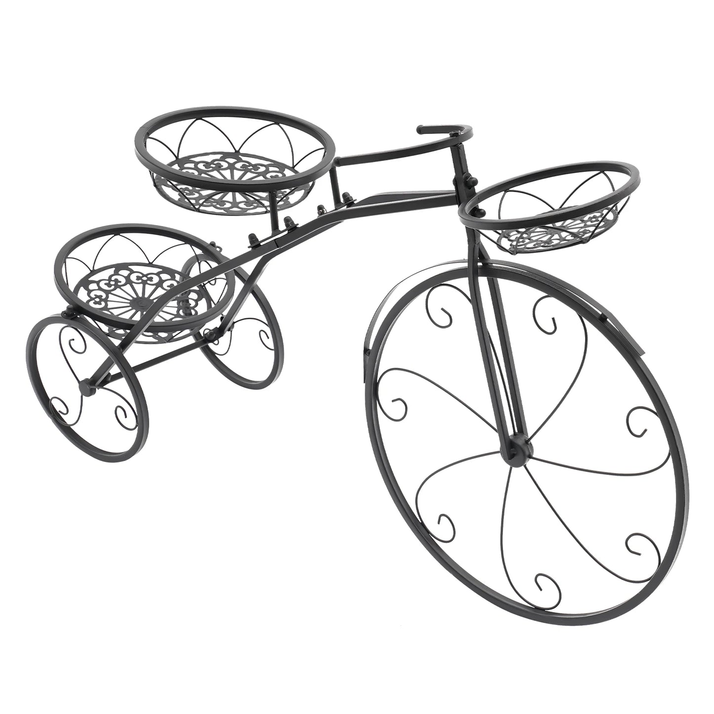 3-Tier Black Flower Pot Holder Rack Shelf