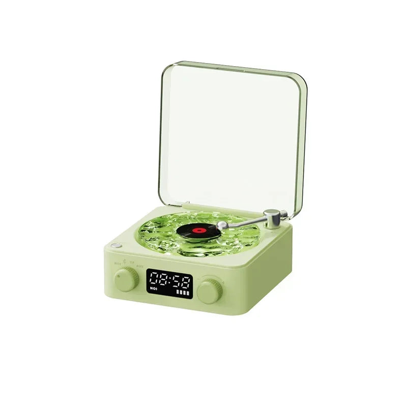 Mini Retro White Noise Bluetooth Speaker Portable Vintage Sleep Aid Bluetooth Speaker Subwoofer with RGB Light Support TF Card