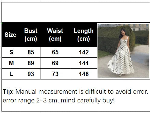 Polka Dot Summer Maxi Dress - Casual Retro Chic Style