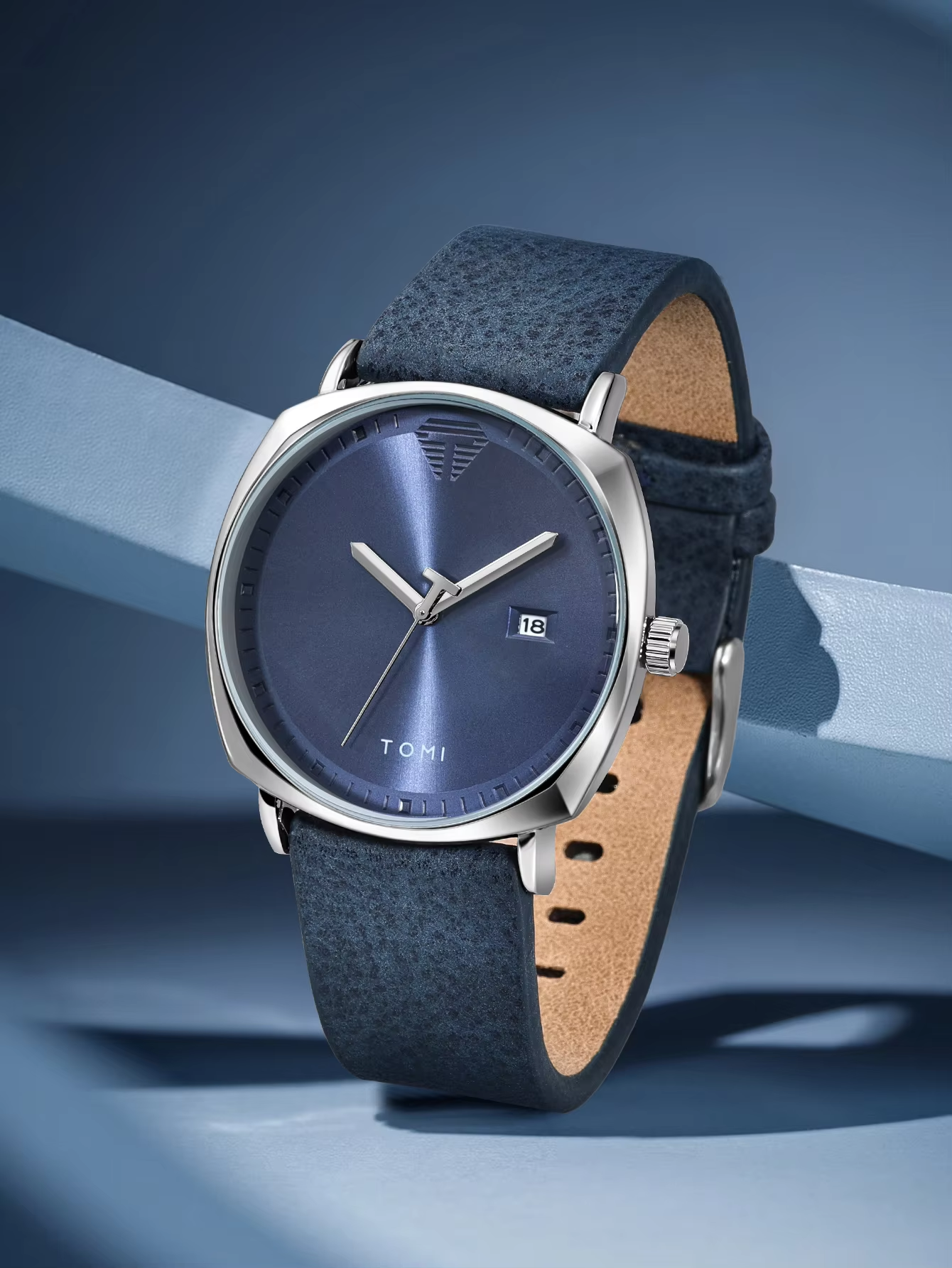 Timeless Elite: The Minimalist Leather Sports & Calendar Watch