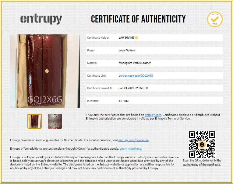 Sarah Wallet Monogram Vernis