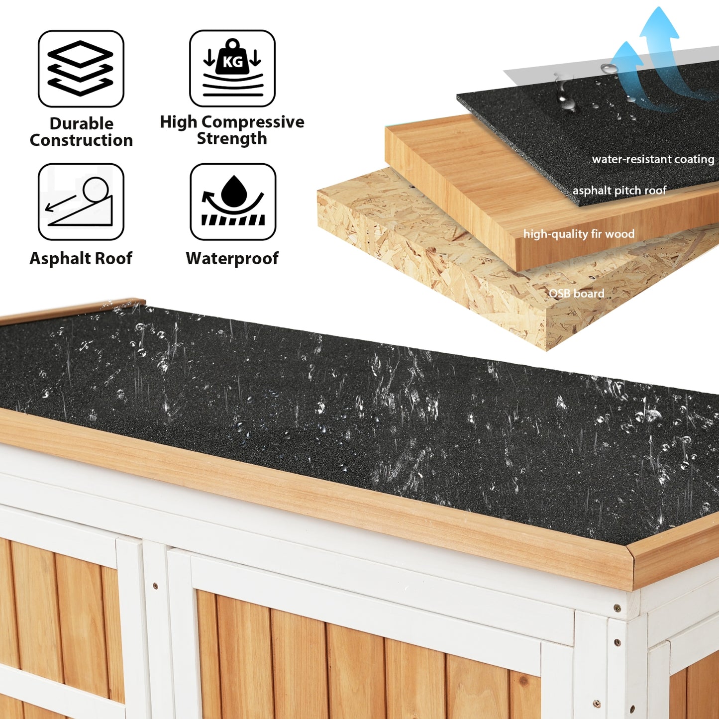 Wood Storage Shed for Garden Tool Cabinet