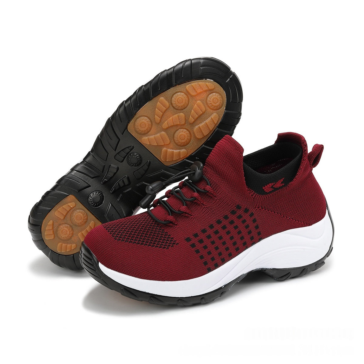 Casual Women's Flyknit Shoes With A Round Toe