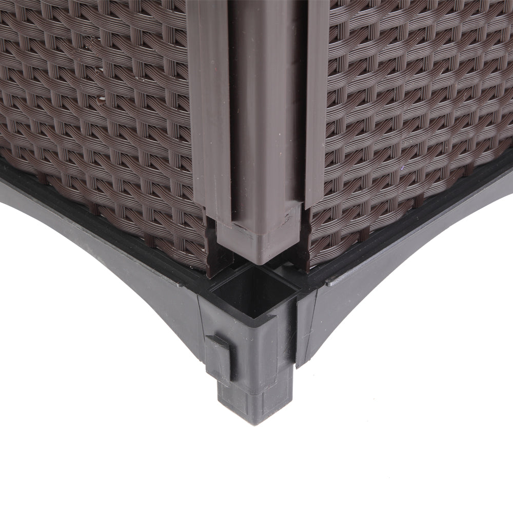 2PCS Brown Free Splicing Injection Molded Planter Box