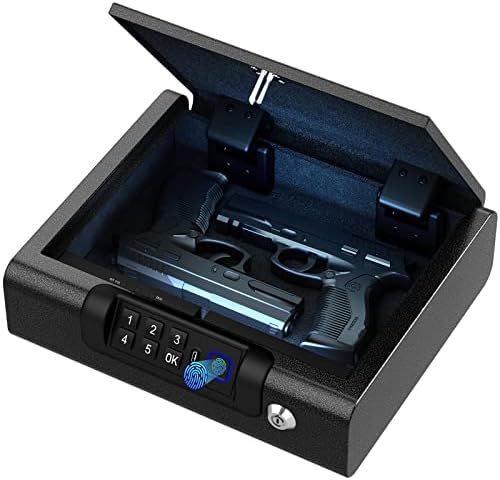 Biometric gun safe with fingerprint digital lock