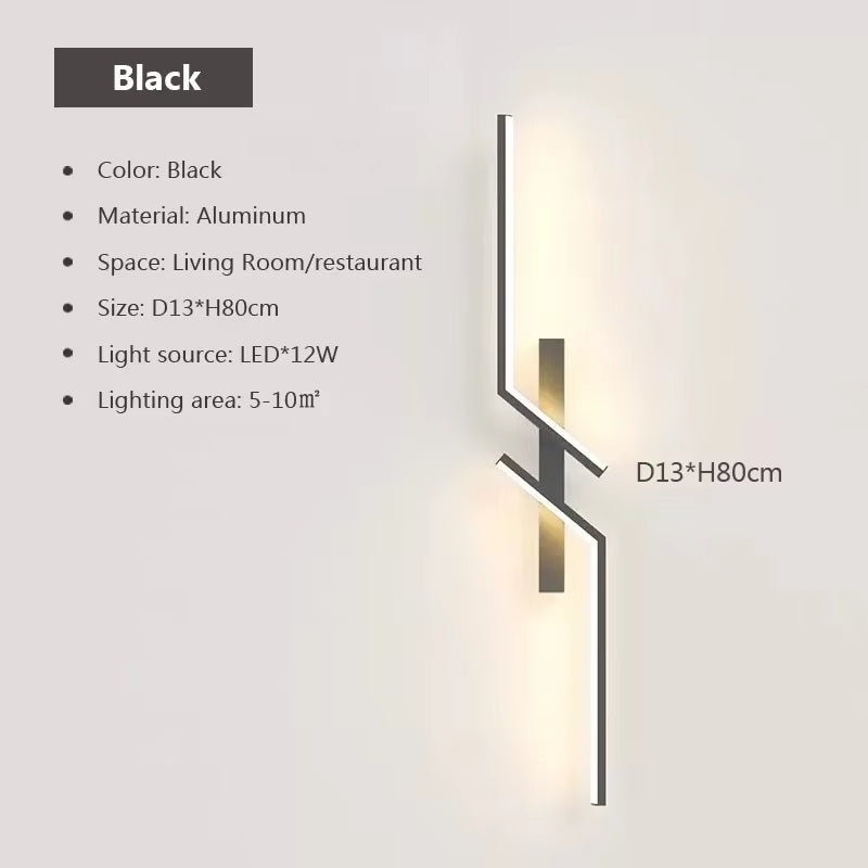 Sleek LED Wall Lamp for Bedroom and Living Room Decor