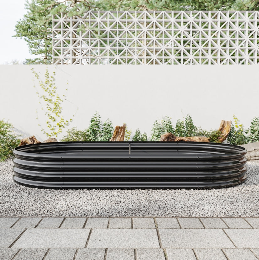 Oval Metal Elevated Garden Bed
