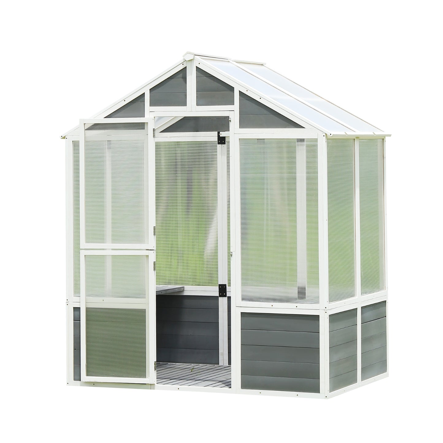 76x48x86Walk In Polycarbonate Greenhouse For Patio  Gardening