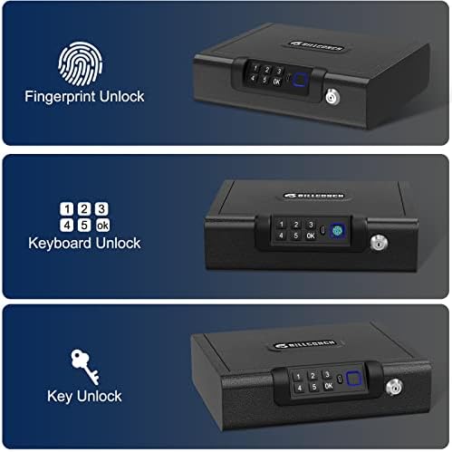 Biometric gun safe with fingerprint digital lock