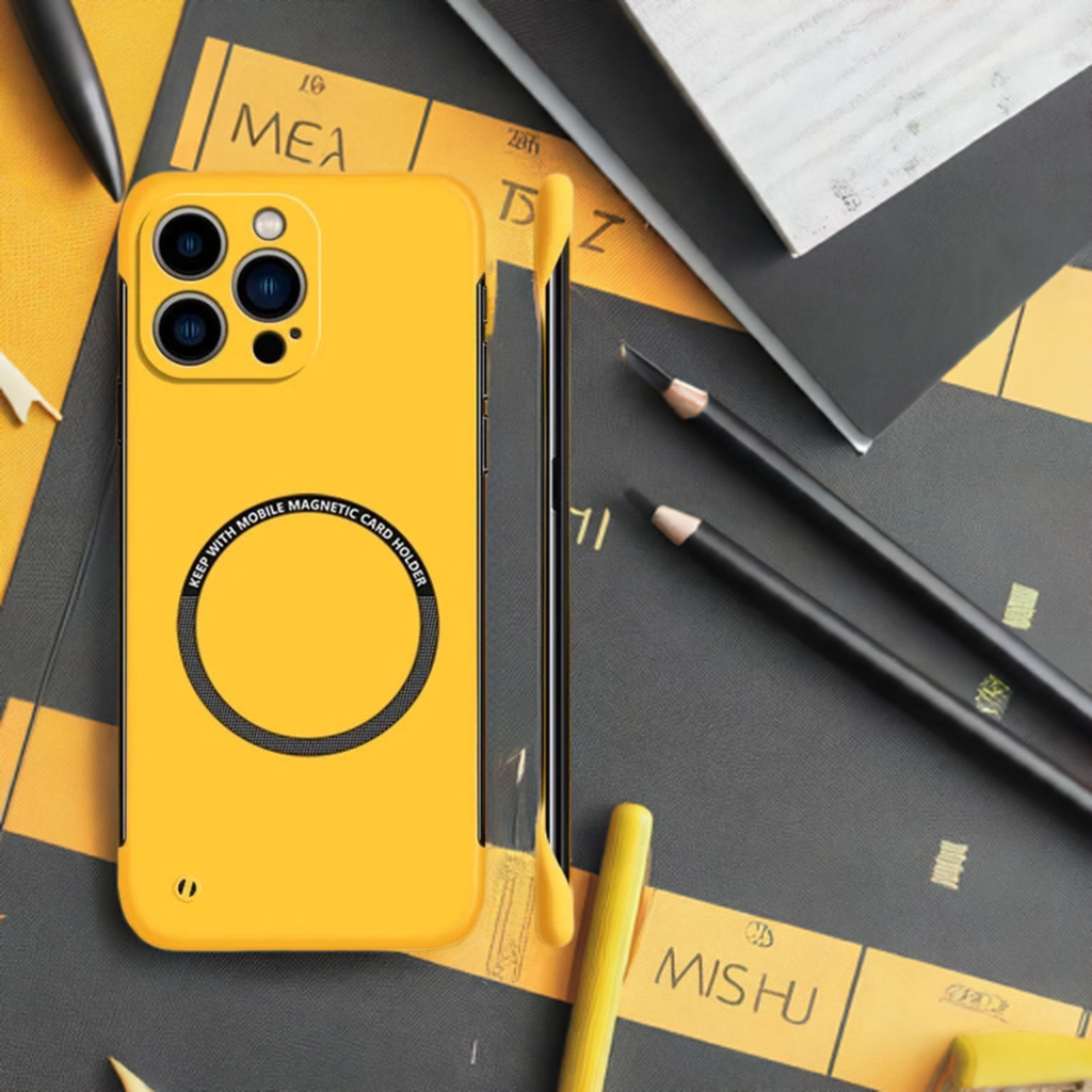 Frameless magnetic iPhone case with ultra-thin matte hard PC body