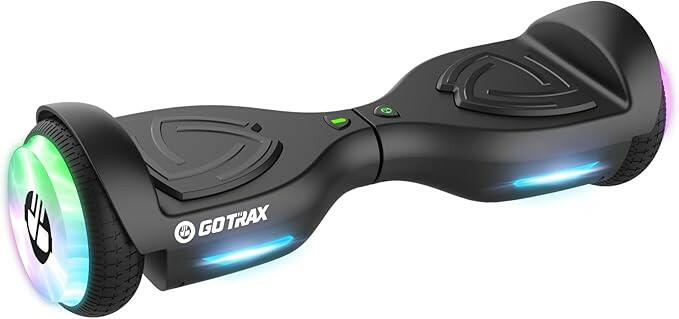 Gotrax Hoverboard with LED wheels, self-balancing feature, and 6.2 MPH speed, perfect for kids and teens.