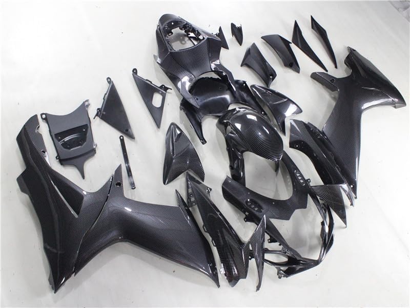 2014 Suzuki GSXR 1000 fairing look in carbon fiber style, aerodynamic ABS bodywork for GSX-R 600/750 models from 2011 to 2024
