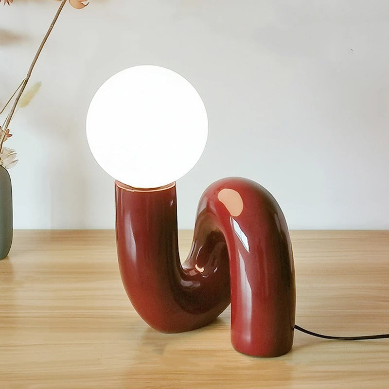 Postmodern Resin Curl Lamp