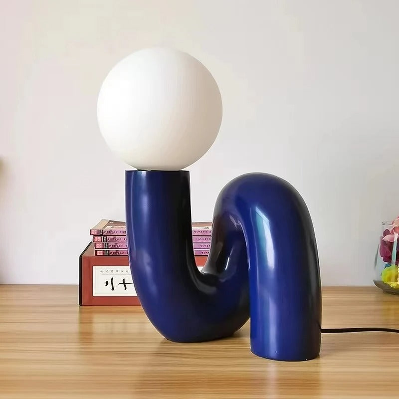 Postmodern Resin Curl Lamp