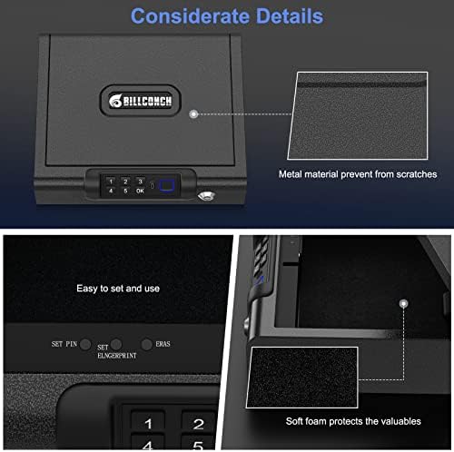 Biometric gun safe with fingerprint digital lock