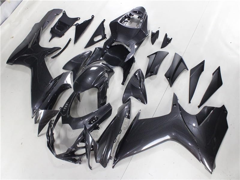 2014 Suzuki GSXR 1000 fairing look in carbon fiber style, aerodynamic ABS bodywork for GSX-R 600/750 models from 2011 to 2024