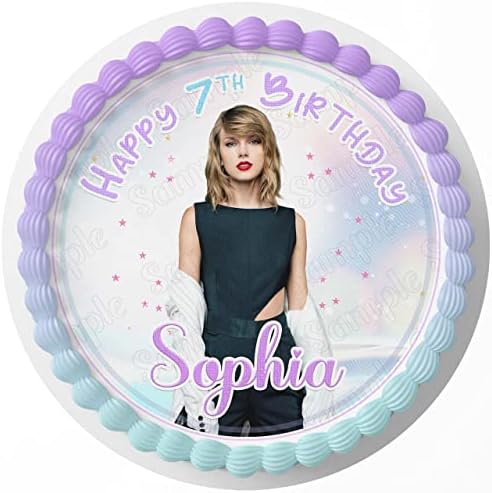 Personalized Taylor Swift birthday cake topper
