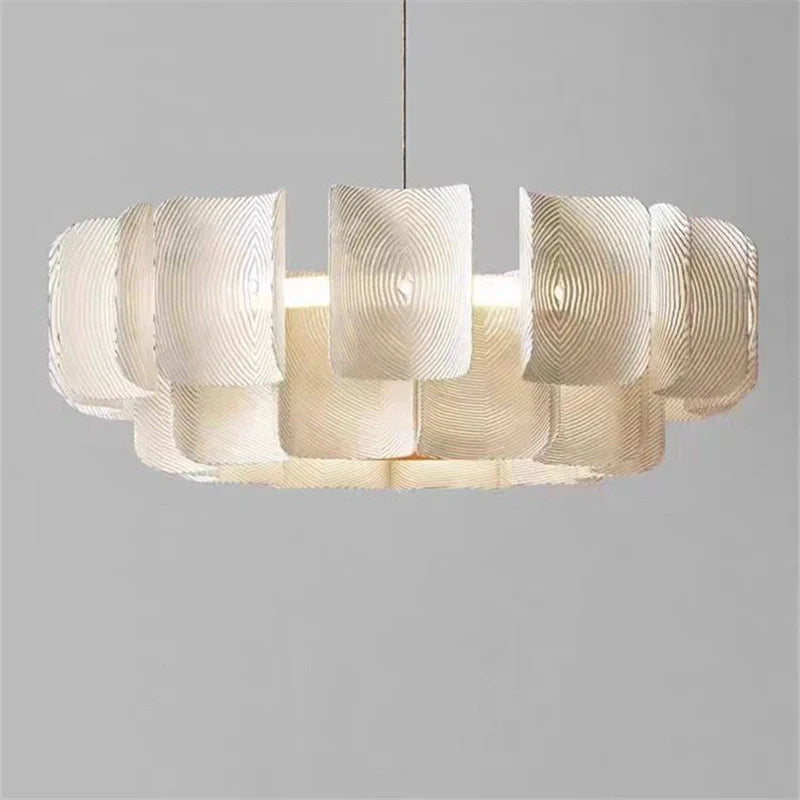 Wabi-Sabi Acrylic Pendant Light – Elegant Dining & Living Room Art Decor