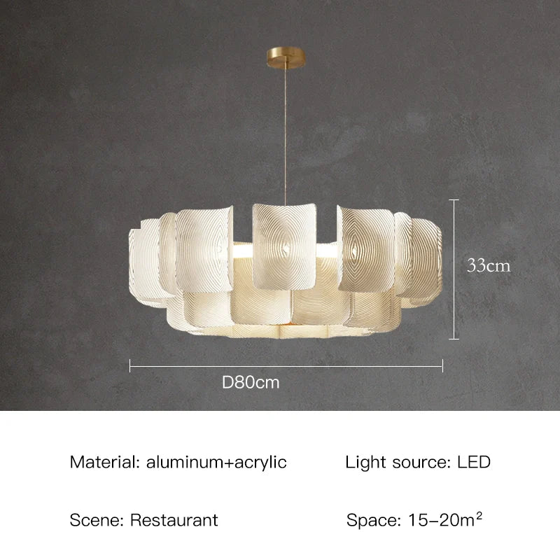 Wabi-Sabi Acrylic Pendant Light – Elegant Dining & Living Room Art Decor