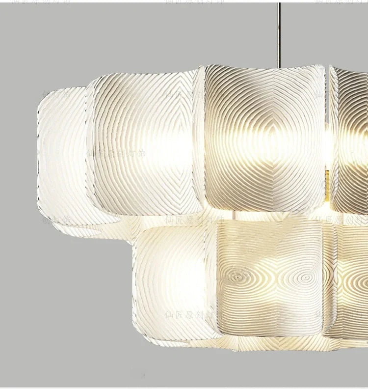 Wabi-Sabi Acrylic Pendant Light – Elegant Dining & Living Room Art Decor