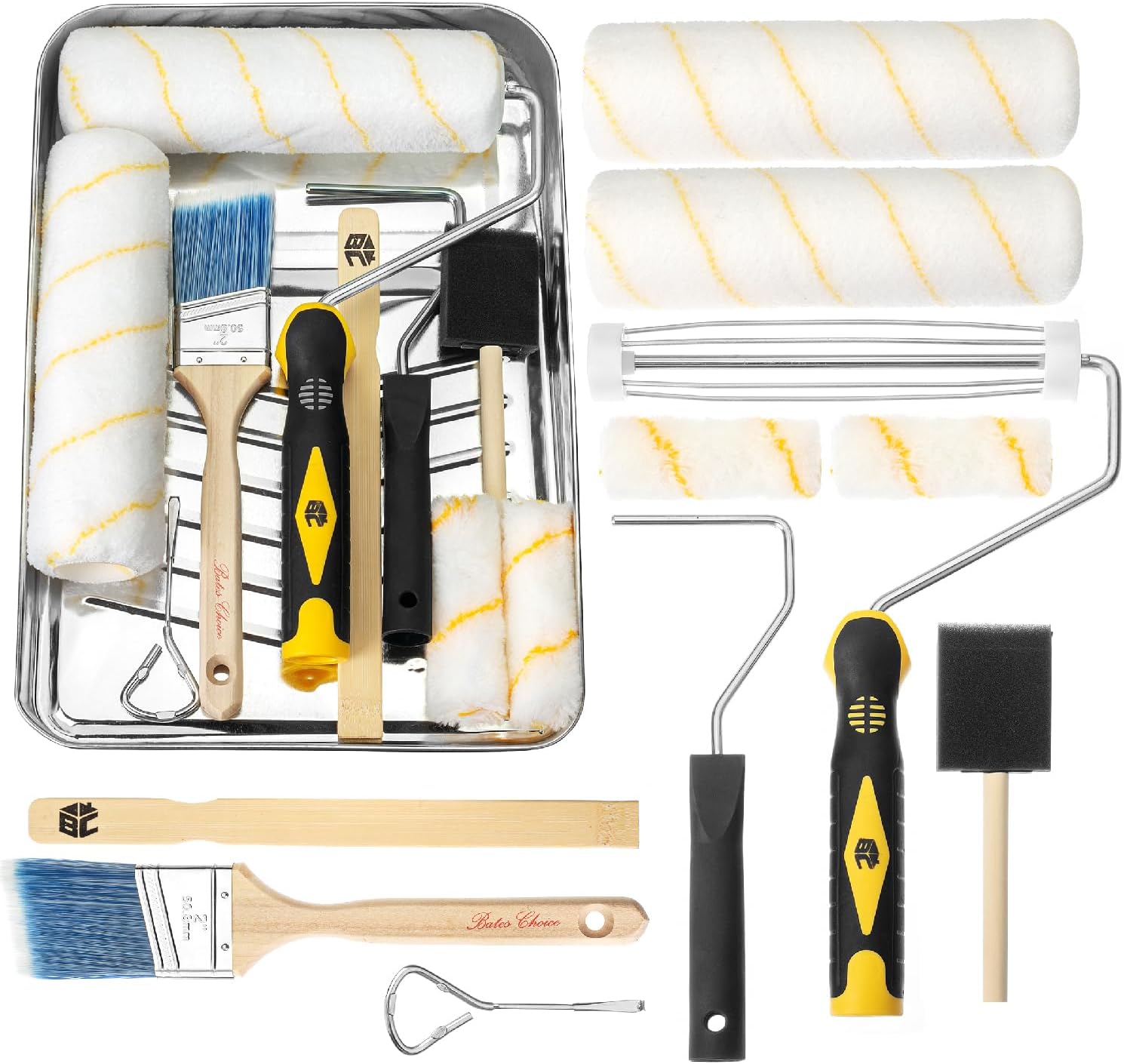 11 piece paint roller brush set

