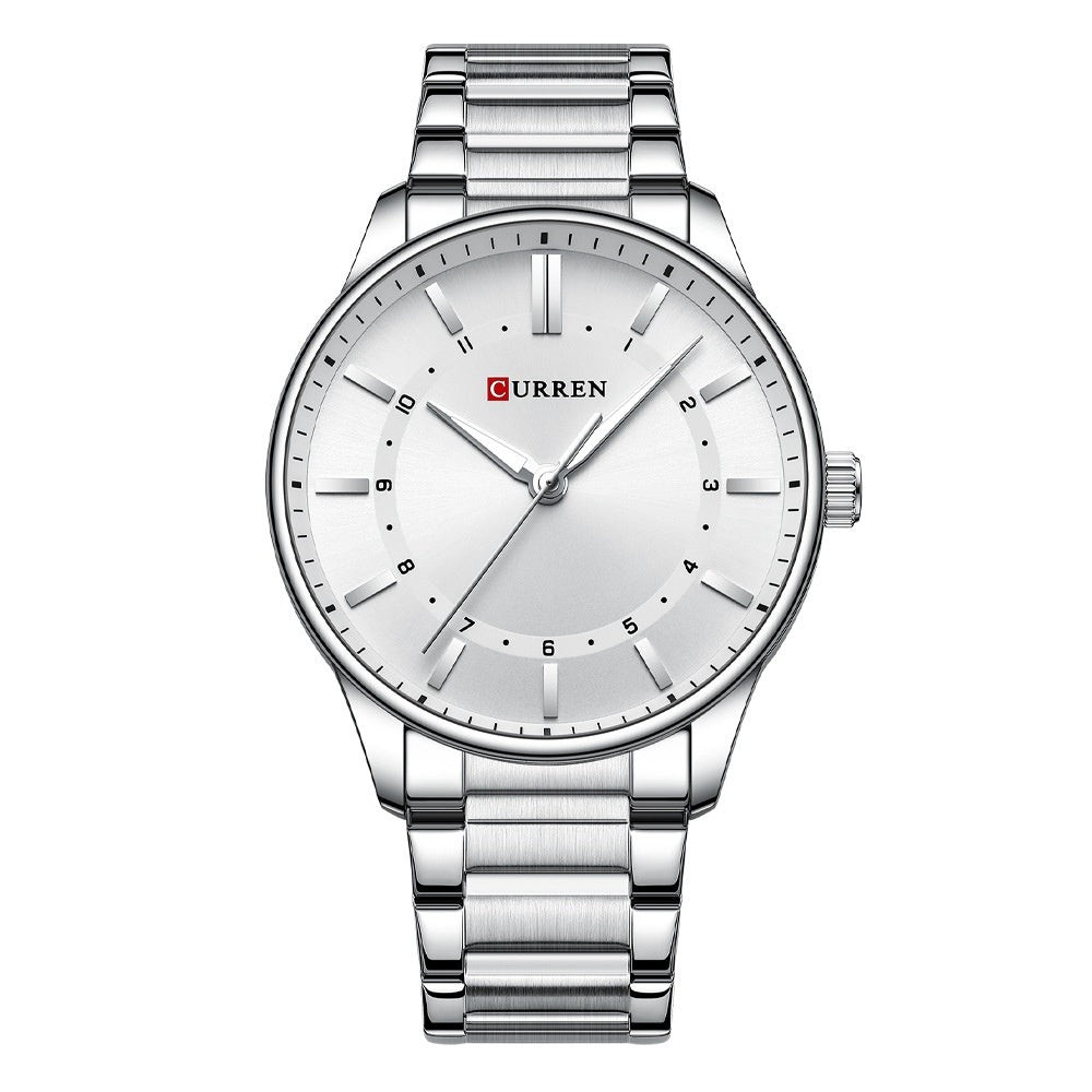Mens Round Large-Dial Waterproof Watch
