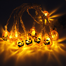 LED Pumpkin String Lights for Halloween Decor
