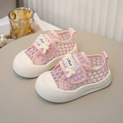 Children's Breathable Single Mesh Sports Shoes, Versatile And Fashionable Soft Soled Baby And Girl Walking Shoes