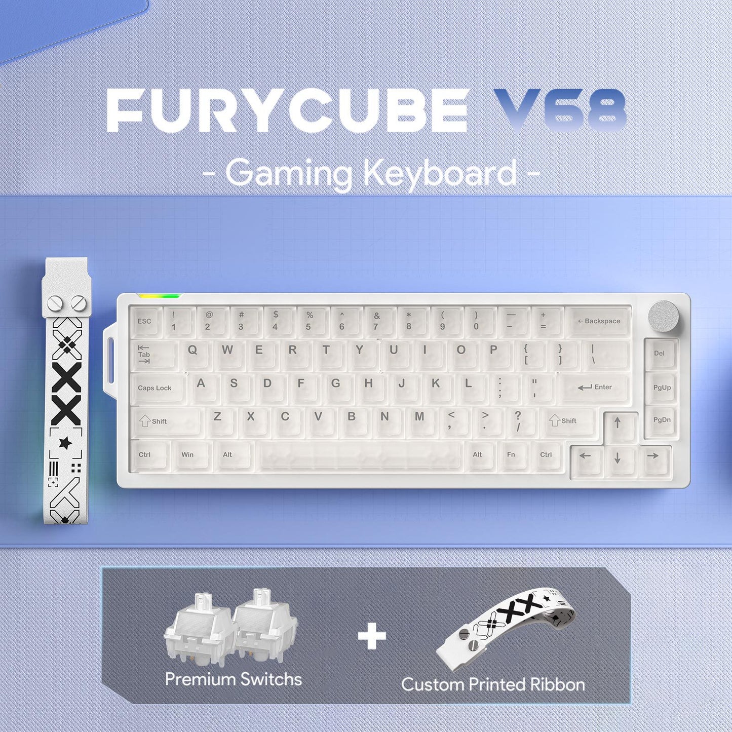 FURYCUBE V68 Wired Mechanical Keyboard