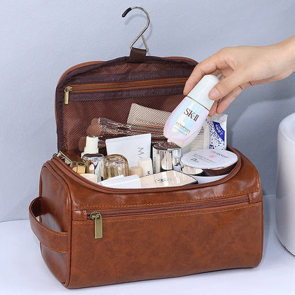 Large Capacity Men’s Toiletries Bag – Waterproof PU Travel Organizer