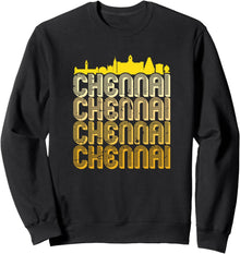 Chennai Madras Sky Vintage Tamil Nadu Sweatshirt - Stylish Tamil Heritage Apparel