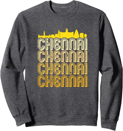 Chennai Madras Sky Vintage Tamil Nadu Sweatshirt - Stylish Tamil Heritage Apparel