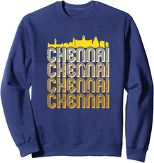 Chennai Madras Sky Vintage Tamil Nadu Sweatshirt - Stylish Tamil Heritage Apparel