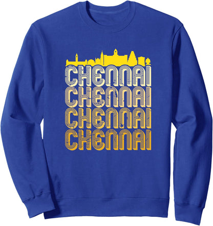 Chennai Madras Sky Vintage Tamil Nadu Sweatshirt - Stylish Tamil Heritage Apparel