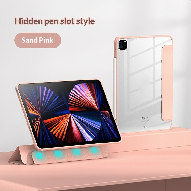 Transparent Magnetic Protective Case For IPad Pro With Pen Slot