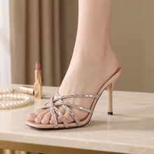 women-rhinestone-high-heel-sandals-front-view