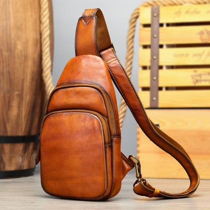 Men's First-Layer Cowhide Shoulder Bag