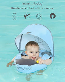 Baby Swimming Float With Sunshade For Infant Non-Inflatable Pool